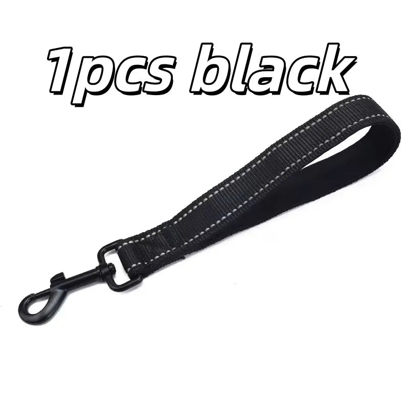 25cm Reflective Short Dog Leash | Padded Handle, Medium & Large Dogs Short Dog Leash QXL 1pcs black