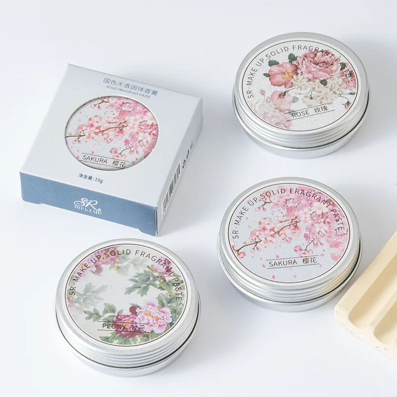 Floral Solid Perfume | Rose Peony Lavender Cherry Blossom Solid Perfume QXL