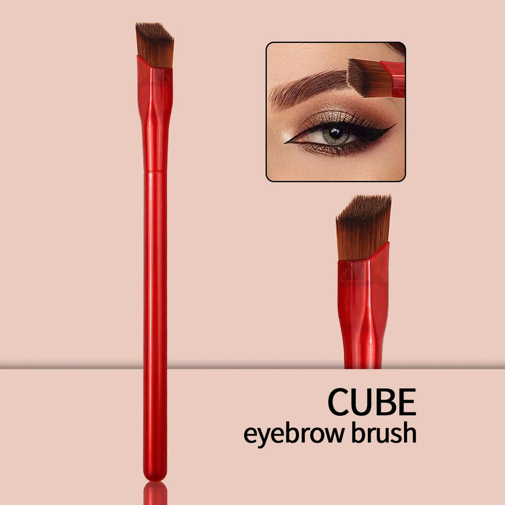 KOSSHOW Angled Eyebrow Brush for Natural Hair-Like Brow Strokes Eyebrow Makeup Brush QXL Red