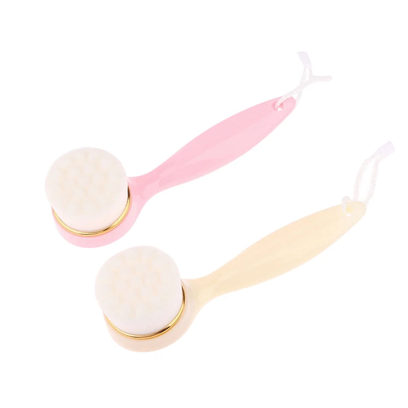 Exfoliating Face Cleansing Brush with Handle | Women Face Cleansing Brush QXL