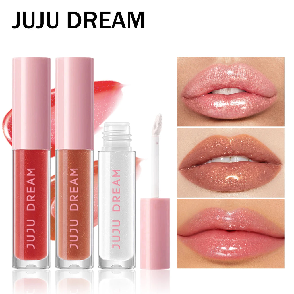 Pearlescent Mirror Lip Gloss | Moisturizing Sparkling Glaze Lip Gloss QXL
