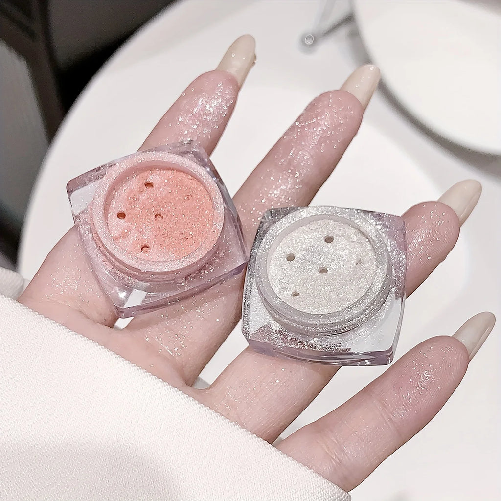 Glitter Face Highlighter Powder – Shimmer Sequins Makeup Face Highlighter Powder QXL