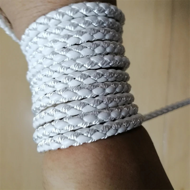 5.5mm Braided PU Cord | DIY Bracelet, Pet Collar & Strap Braided Craft Cord QXL