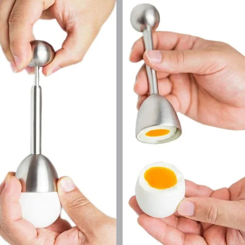 Stainless Steel Egg Topper, Shell Cutter & Separator Tool Egg Topper Tool QXL
