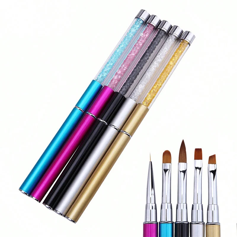 Acrylic Nail Art Liner Brush | Stripe & Flower Drawing Pen Nail Art Brush QXL
