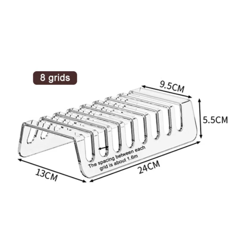 Transparent CD Vinyl Record Display Rack | Countertop Organizer Media Display Rack QXL 8 grids
