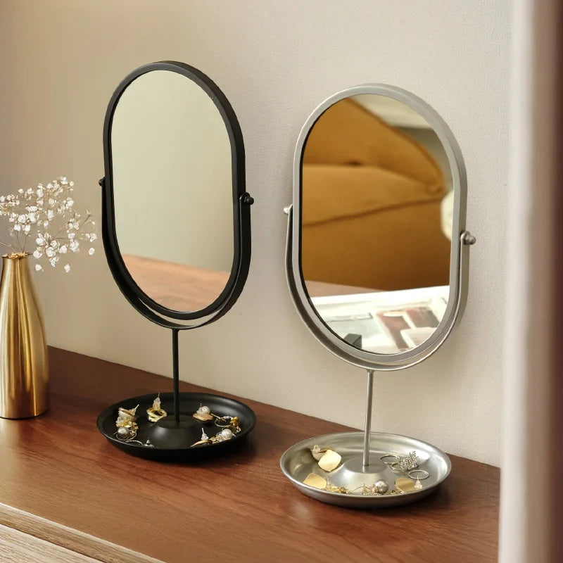 Oval Wrought Iron Makeup Mirror | Desktop Vanity Mirror Vanity Makeup Mirror QXL