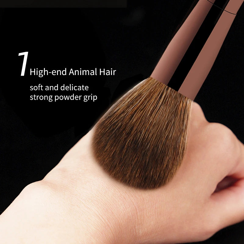 Hourglass 7-Piece Mini Portable Makeup Brush Set | Animal Hair Makeup Brush Set QXL