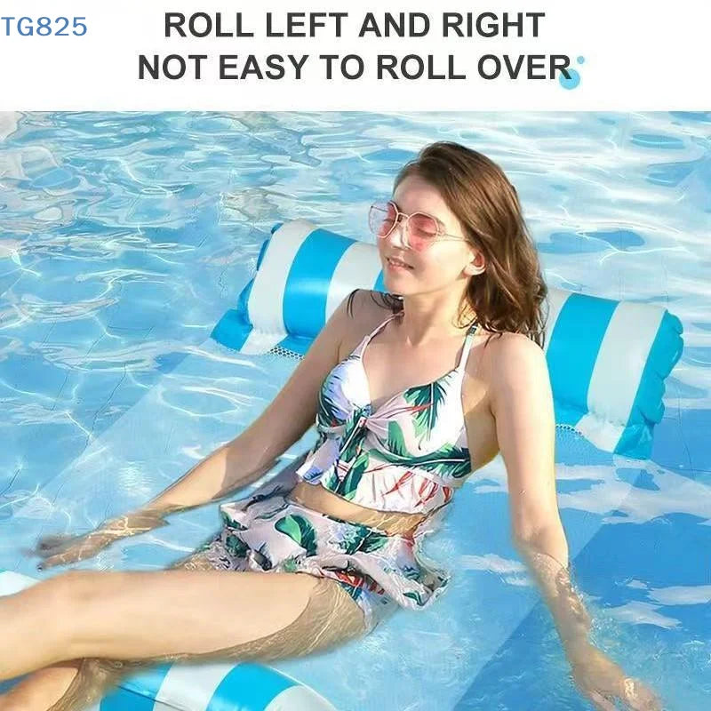 Inflatable Floating Water Hammock | Pool & Beach Lounger Inflatable Pool Float QXL