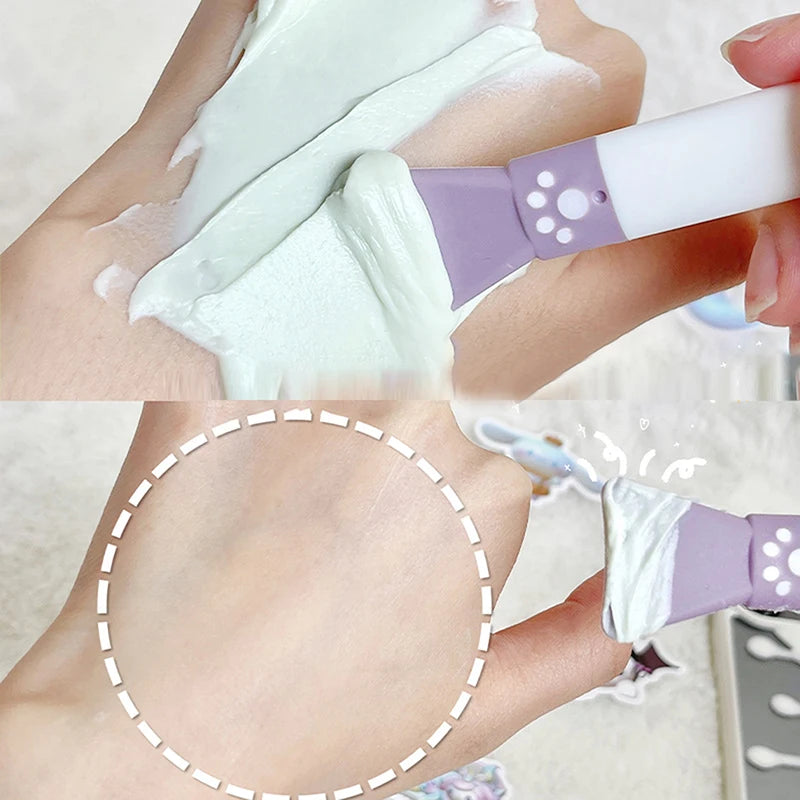Double-Ended Silicone Face Mask Brush | Fan & Scraper Face Mask Brush QXL Default Title