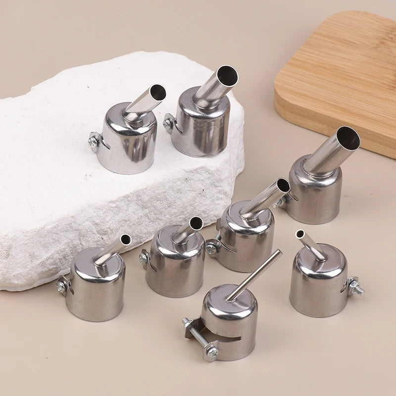 850 Series 45° Curved Hot Air Rework Nozzle | 3–12mm Rework Station Nozzle QXL