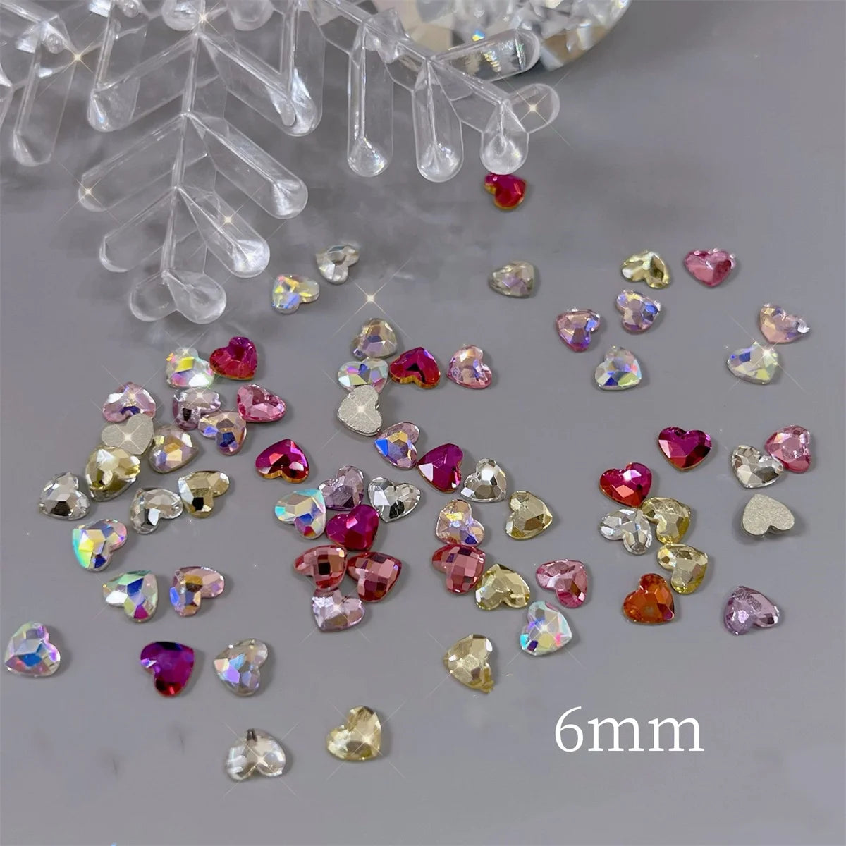 20-Pc 3D Kawaii Nail Charms | Heart Star Butterfly Rhinestones Nail Art Charms QXL