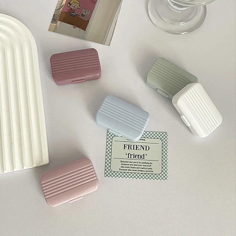 Candy Color Portable Contact Lens Case Kit with Tweezers Contact Lens Case QXL