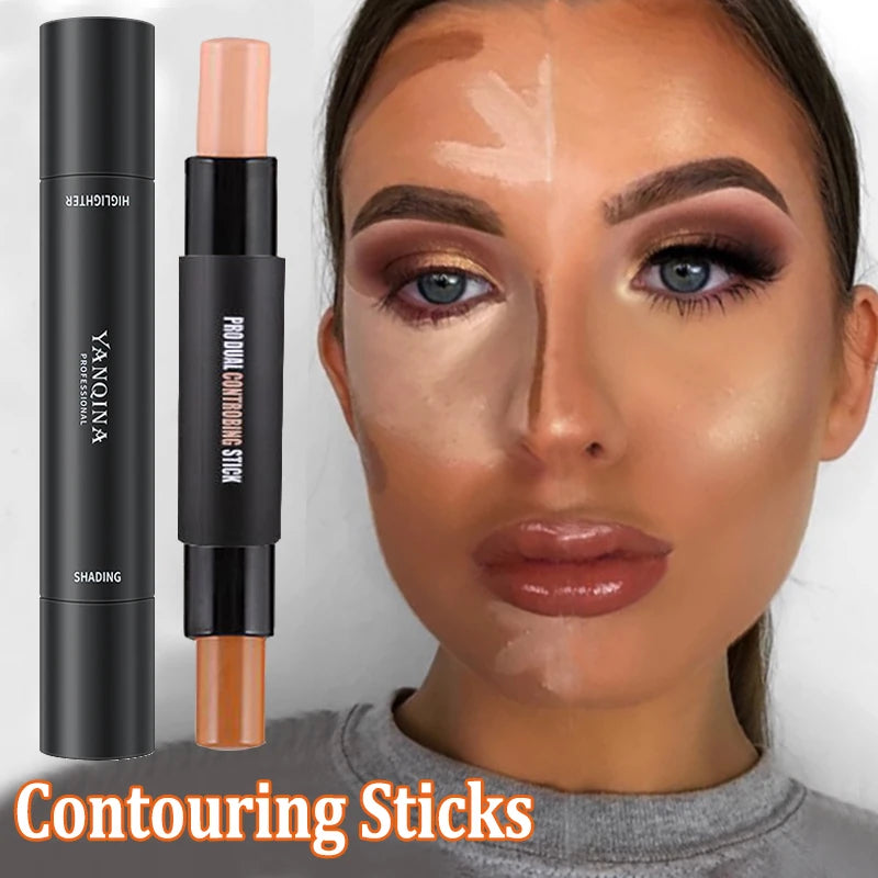 Dual-Tip Contouring & Highlighter Stick | All Skin Types Contouring Stick QXL