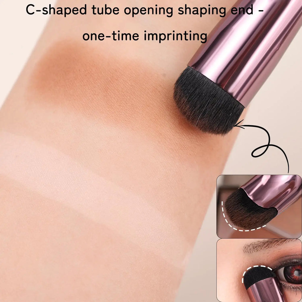 C-Shape Double-Ended Contour & Highlight Makeup Brush Contour Makeup Brush QXL