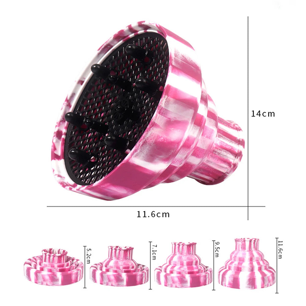 Silicone Hair Dryer Hood Diffuser | Universal Fit Attachment Hair Dryer Diffuser QXL