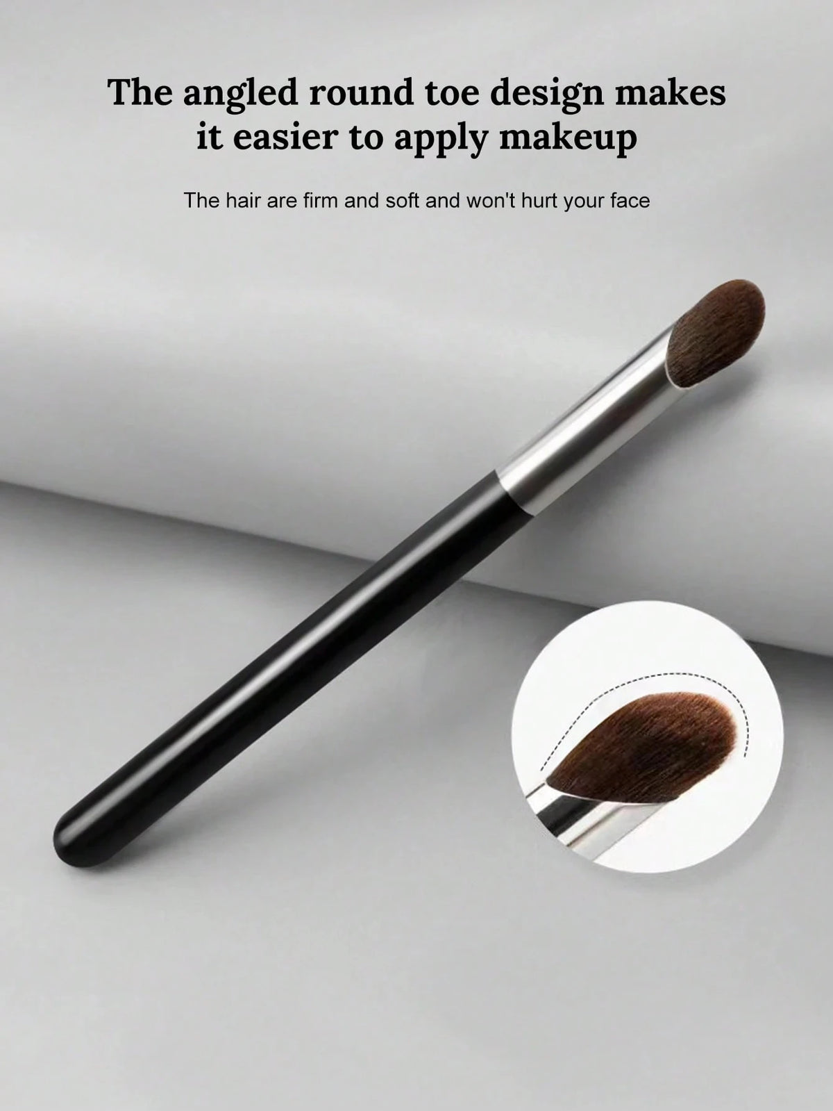 Black Round Head Concealer Brush – 1/2/3 Pack | Liplns Concealer Makeup Brush QXL