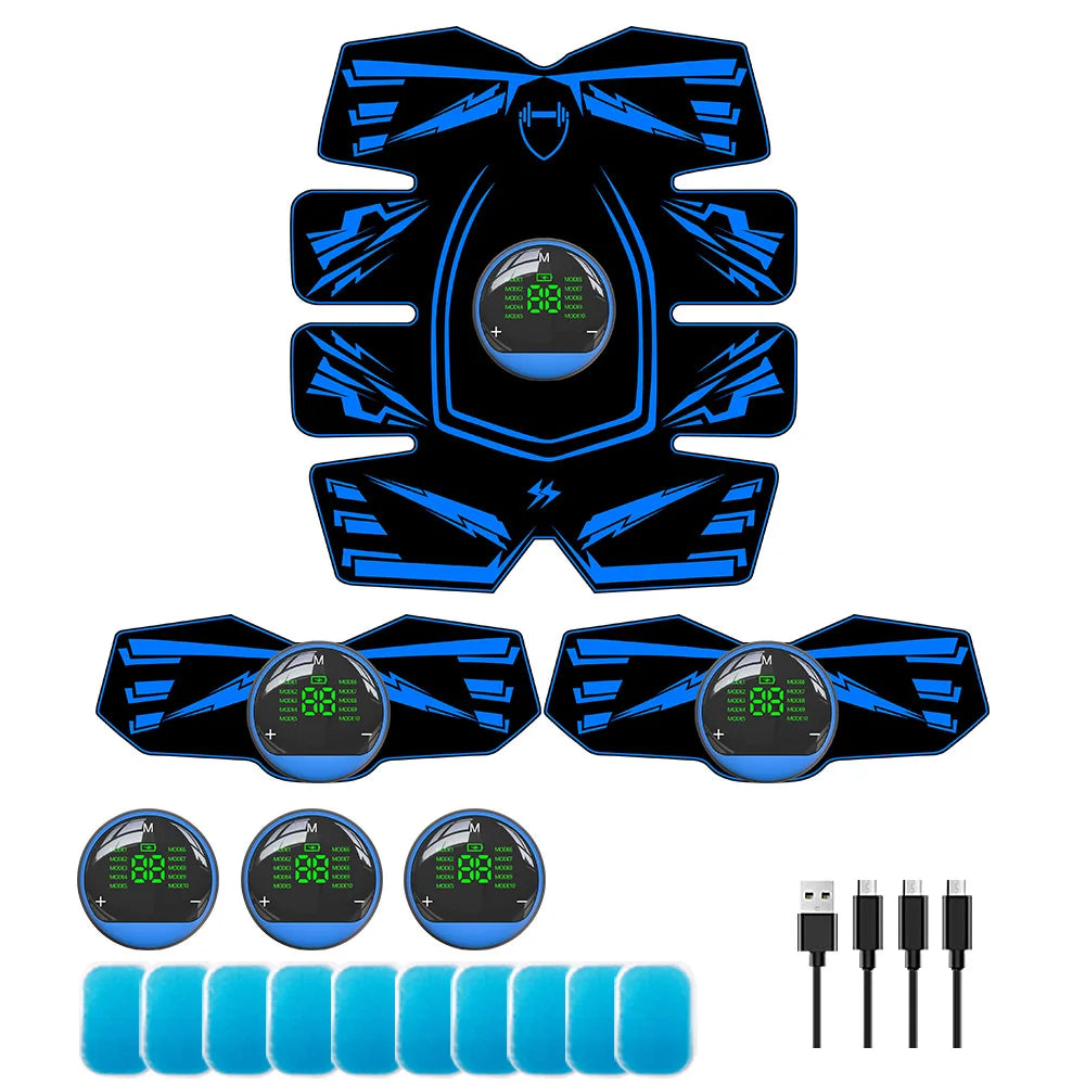 EMS Ab Toning Belt | 8-Pad Waist Trainer with Remote Control EMS Ab Toning Belt QXL A1-10 modes 29 gears