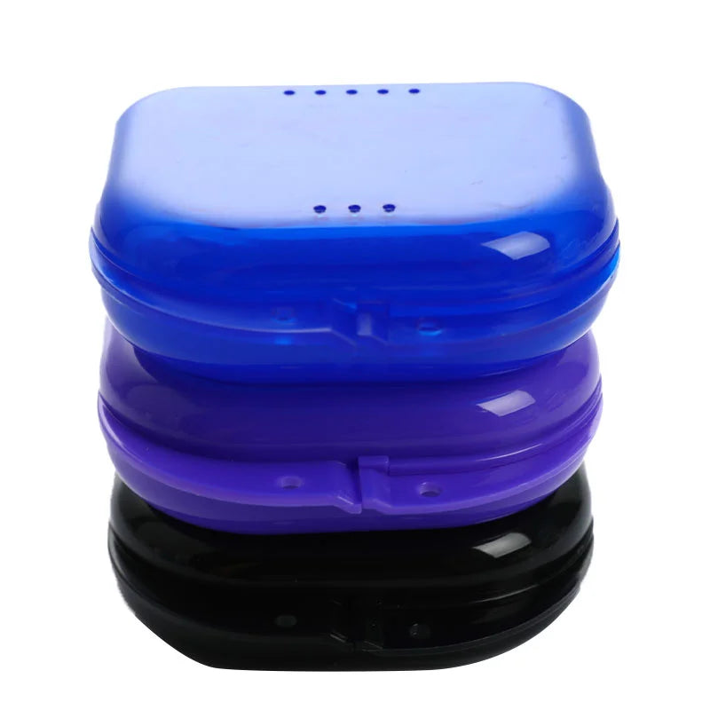 Dental Retainer Case with Carabiner Hook & Air Vents Retainer Storage Case QXL