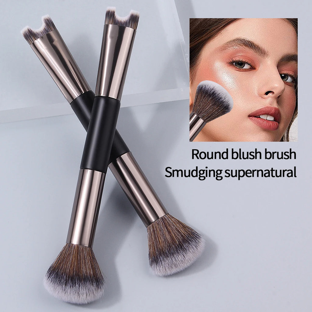 Dual-Head Makeup Brush | Blush, Contour & Nose Shadow Dual-Head Makeup Brush QXL