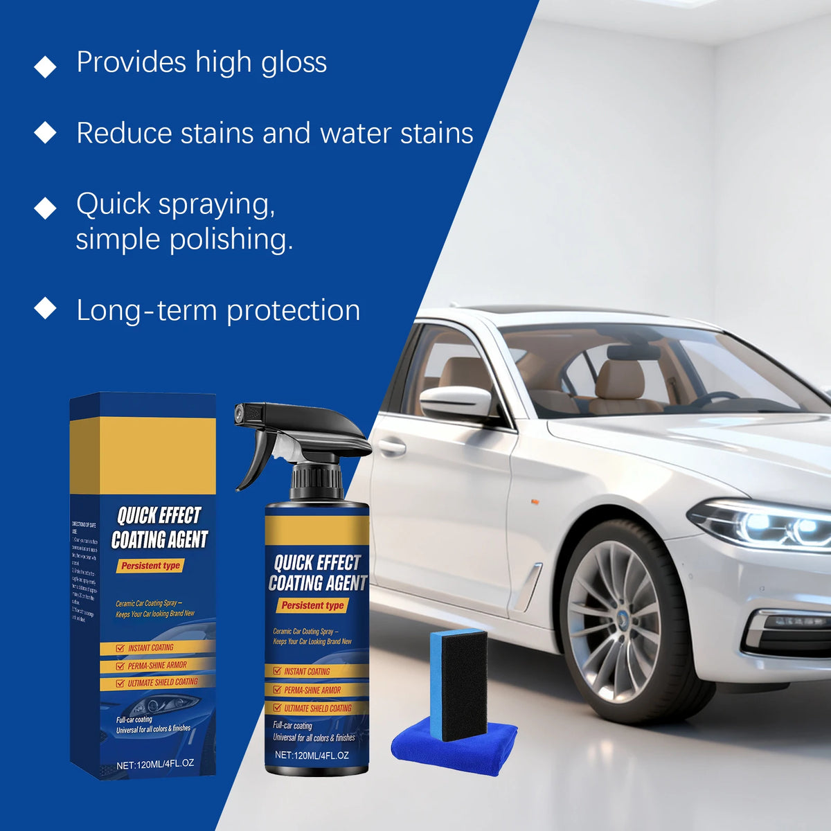 Ceramic Nano Car Coating Spray | Paint Gloss & Protection Car Ceramic Coating QXL