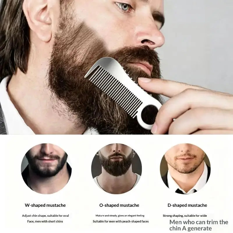 Mini Stainless Steel Beard Comb | Rust-Proof Pocket Grooming Beard Comb QXL