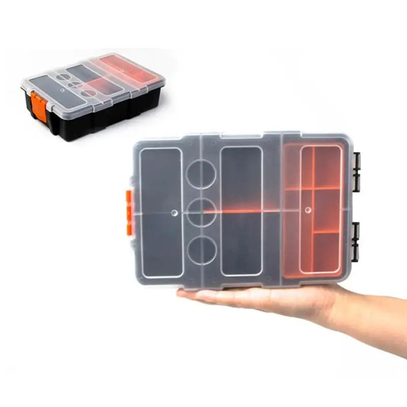 25-Grid Portable Plastic Toolbox | Hardware & Craft Organizer Storage Organizer Box QXL