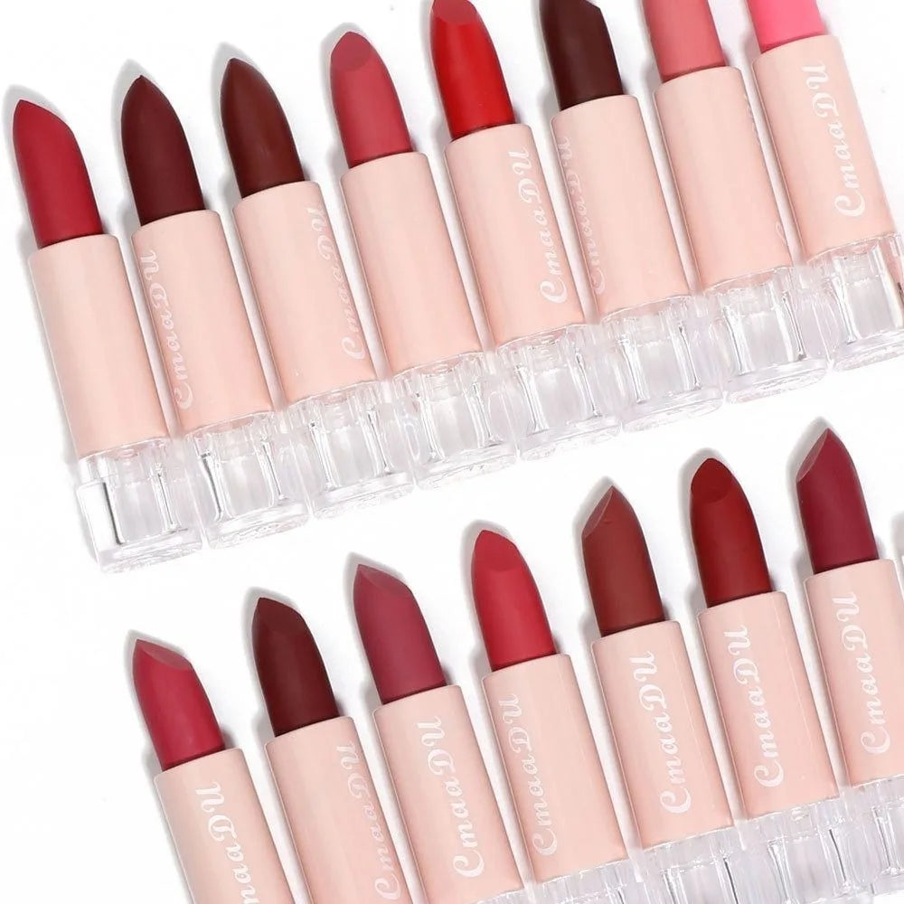 Long-Lasting Matte Velvet Lipstick | Waterproof Non-Stick Matte Lipstick QXL