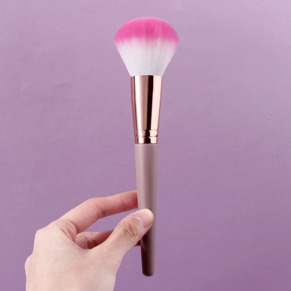 KOSSHOW Soft Fiber Powder & Blush Makeup Brush – Purple Makeup Brush QXL