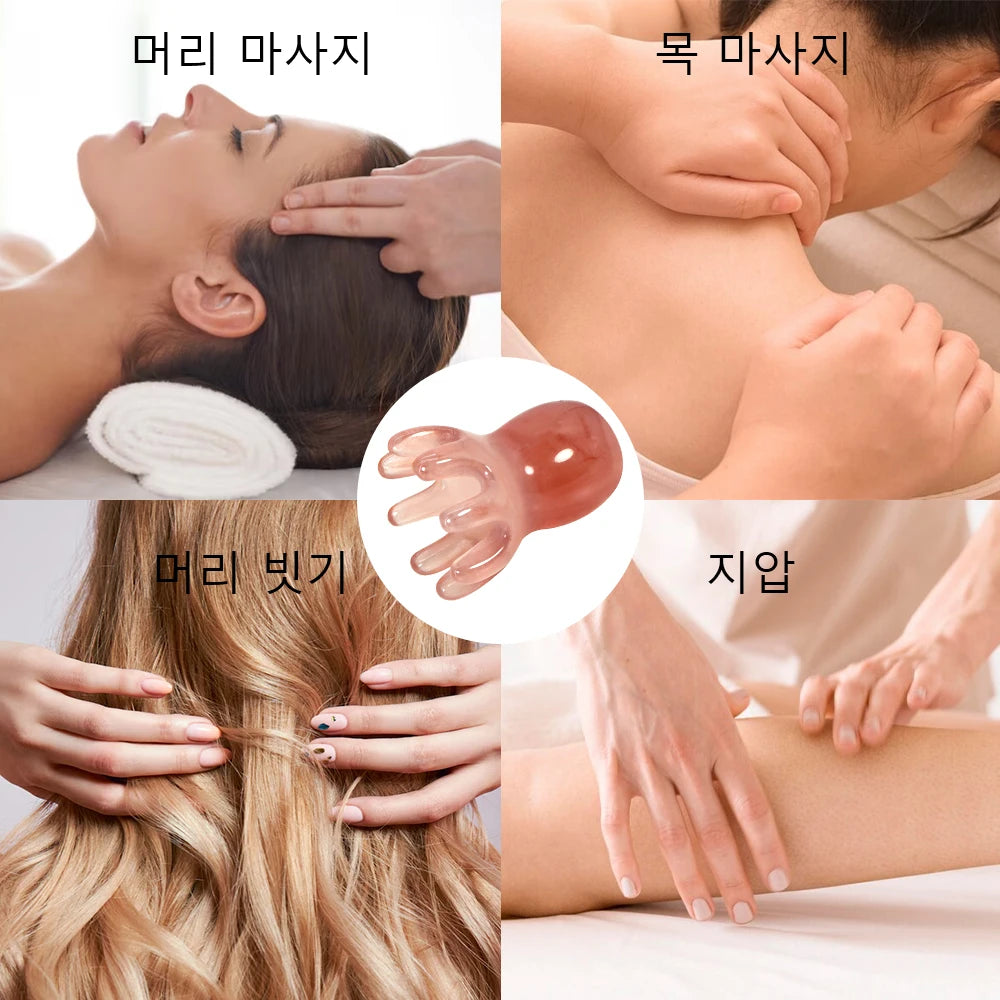 Octopus Scalp Massage Comb | Resin Head Massager Scalp Massage Comb QXL