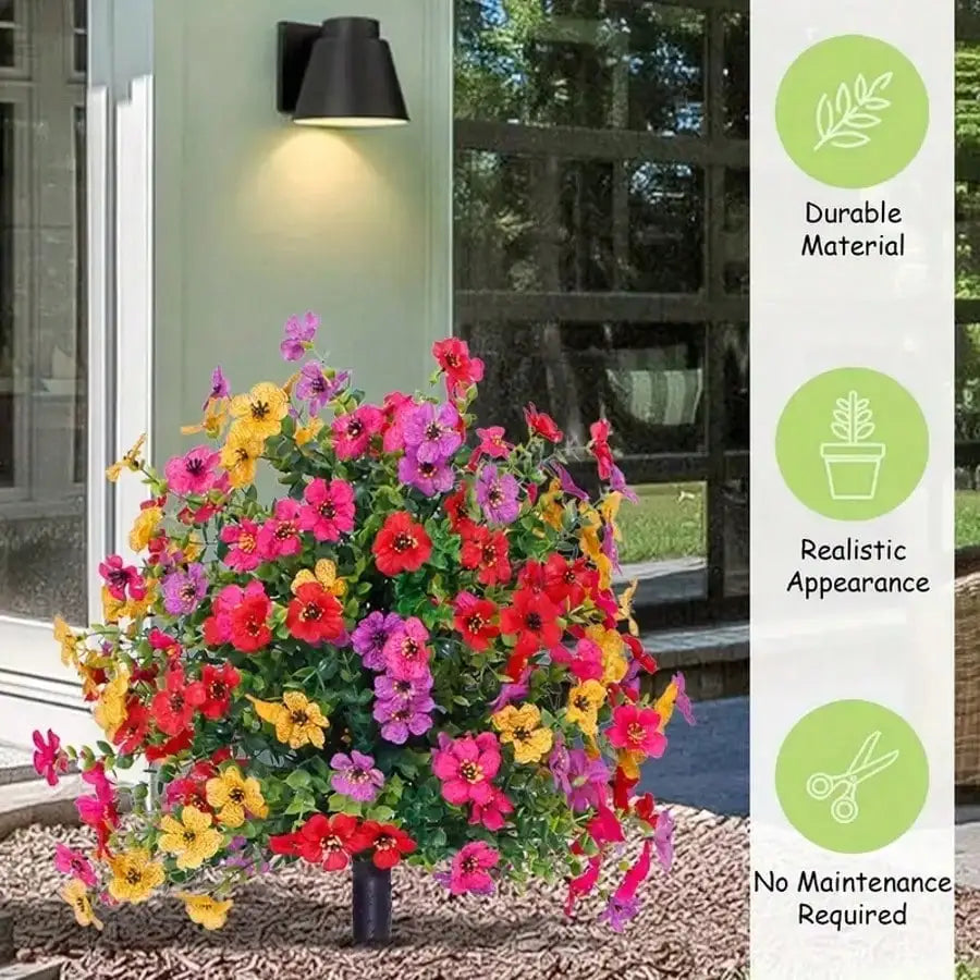 UV-Resistant Artificial Purple Eucalyptus Ground Insert Plant Artificial Garden Plant QXL