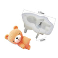 3D Sleeping Bear Silicone Mousse Cake Mold | DIY Baking Silicone Cake Mold QXL onesize
