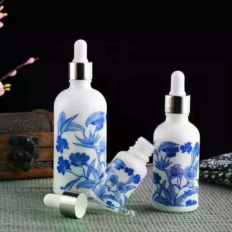 Blue & White Porcelain Ceramic Essential Oil Dropper Bottle Essential Oil Bottle QXL