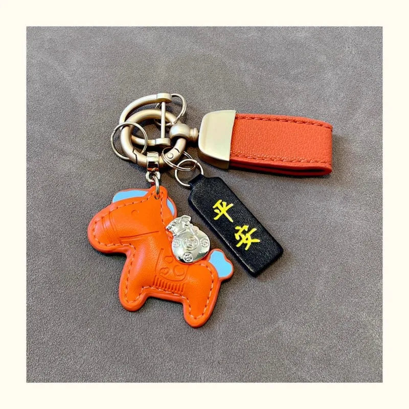 Cute Cartoon Horse Keychain | Car Key Charm Gift for Kids Novelty Keychain QXL