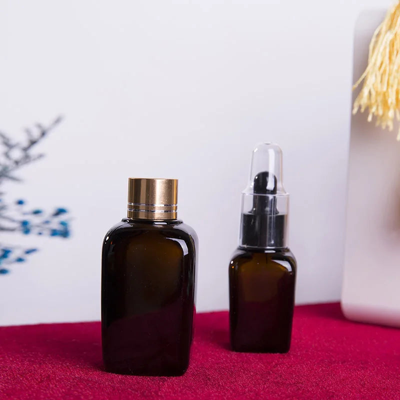 Amber Glass Dropper Bottle with Pipette | 15–100ml Glass Dropper Bottle QXL