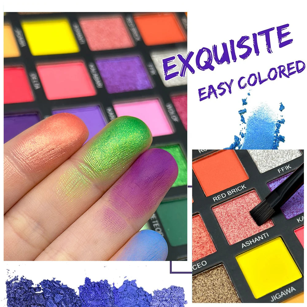 VERONNI 50-Color Eyeshadow Palette – Matte, Shimmer & Glitter Eyeshadow Palette QXL