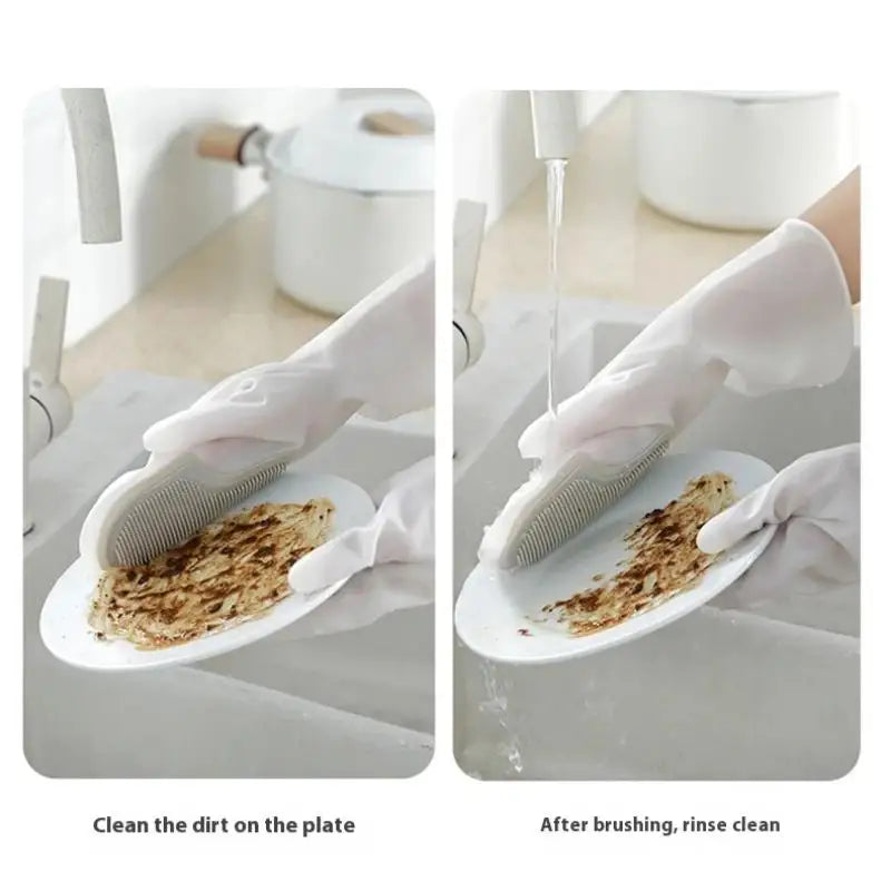 Waterproof Reusable Household Cleaning Gloves – 2 Pairs Household Cleaning Gloves QXL