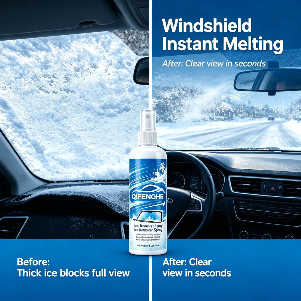100ml Ice & Snow Remover Spray | Car Windshield Deicing Automotive Deicing Spray QXL