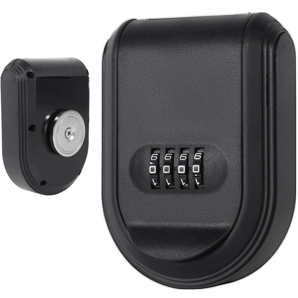 Magnetic Key Hider Box | 4-Digit Lock, Waterproof, Under Car Magnetic Key Box QXL 1pc black