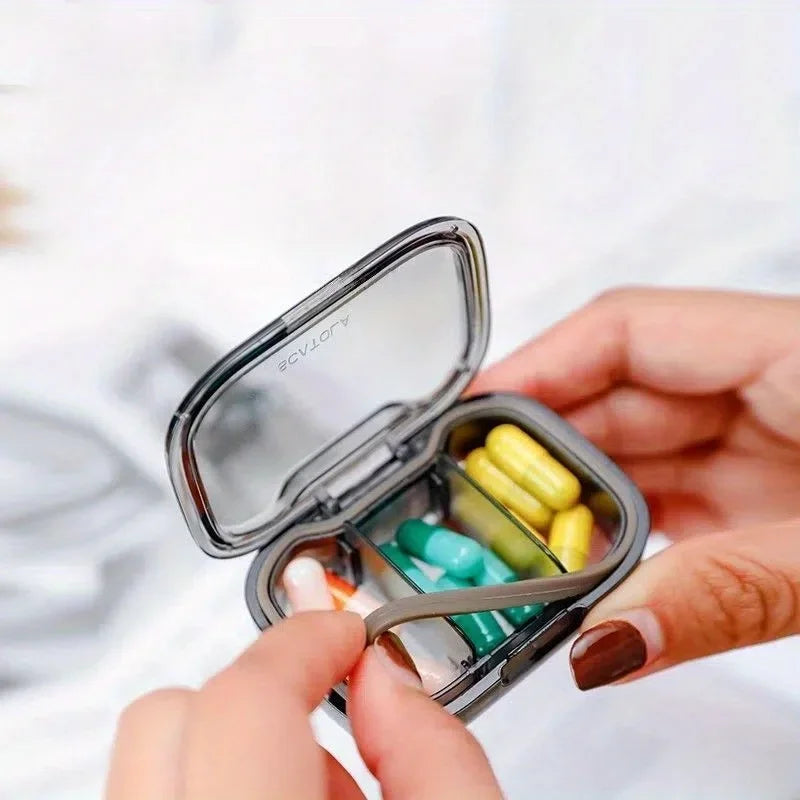 Portable Pill Organizer & Splitter | Compact Travel Pill Box Pill Organizer Box QXL