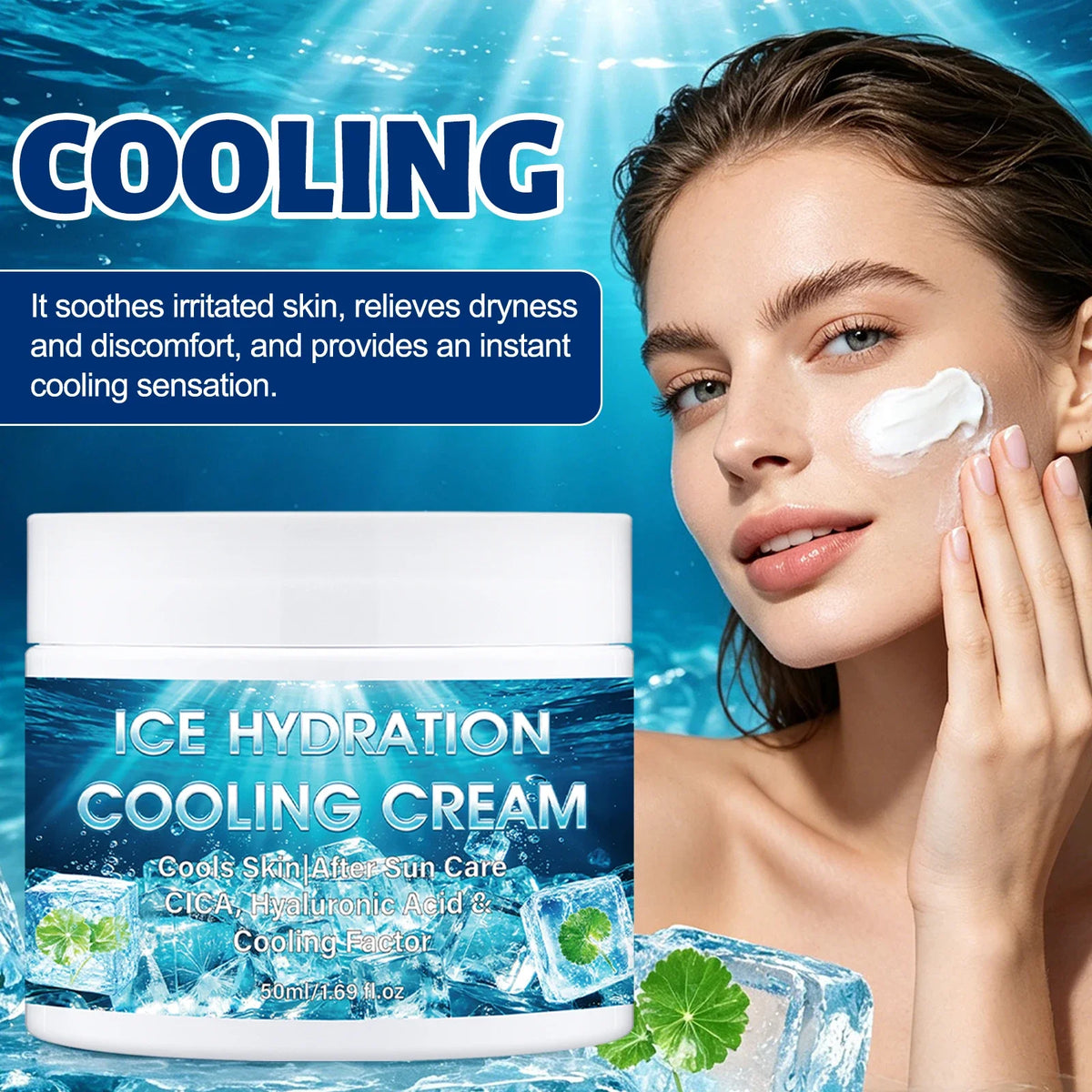 5-Pack Snow Grass Ice Cream Cooling Moisturizing Face Cream Moisturizing Face Cream QXL