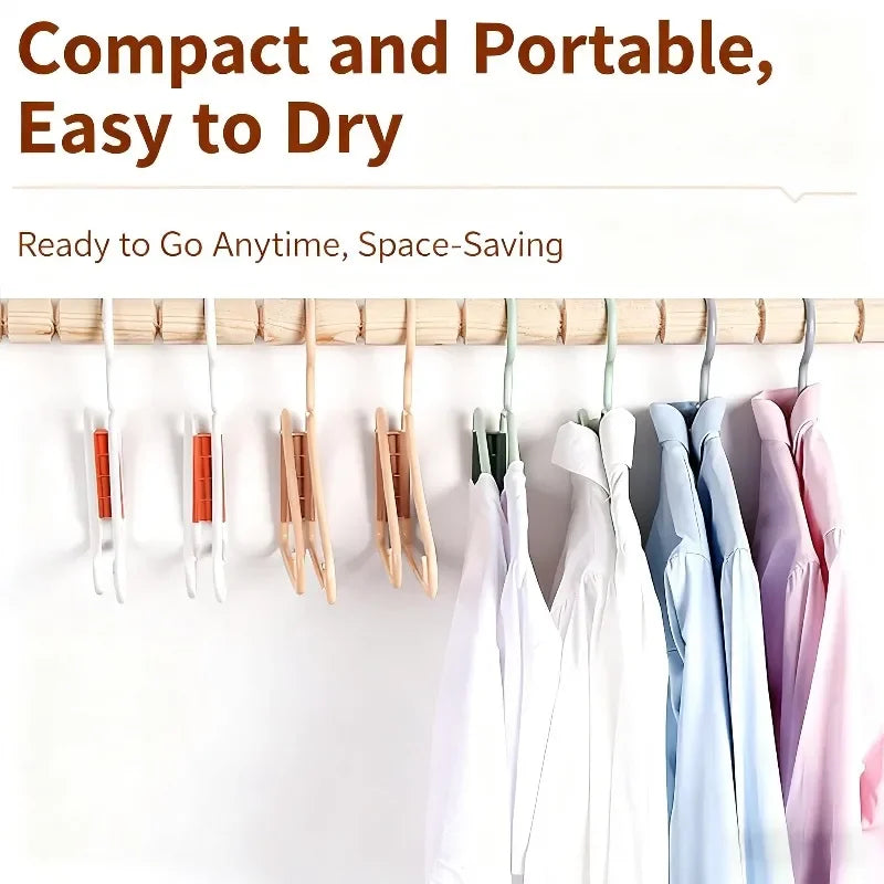 5-Pack Foldable Travel Clothes Hangers | Portable & Space-Saving Foldable Clothes Hangers QXL