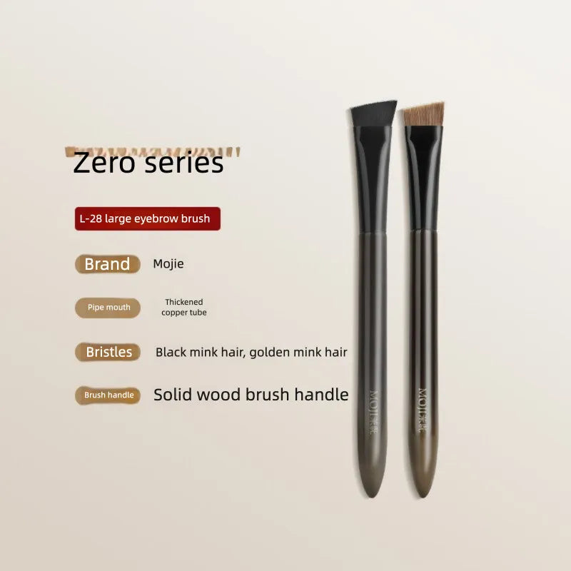 L28 Angled Eyebrow Brush | Mink Hair Professional Makeup Brush Eyebrow Makeup Brush QXL L28 Combination