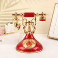 Retro Alarm Clock Telephone Model | Vintage Desktop Ornament Desktop Ornament QXL Red