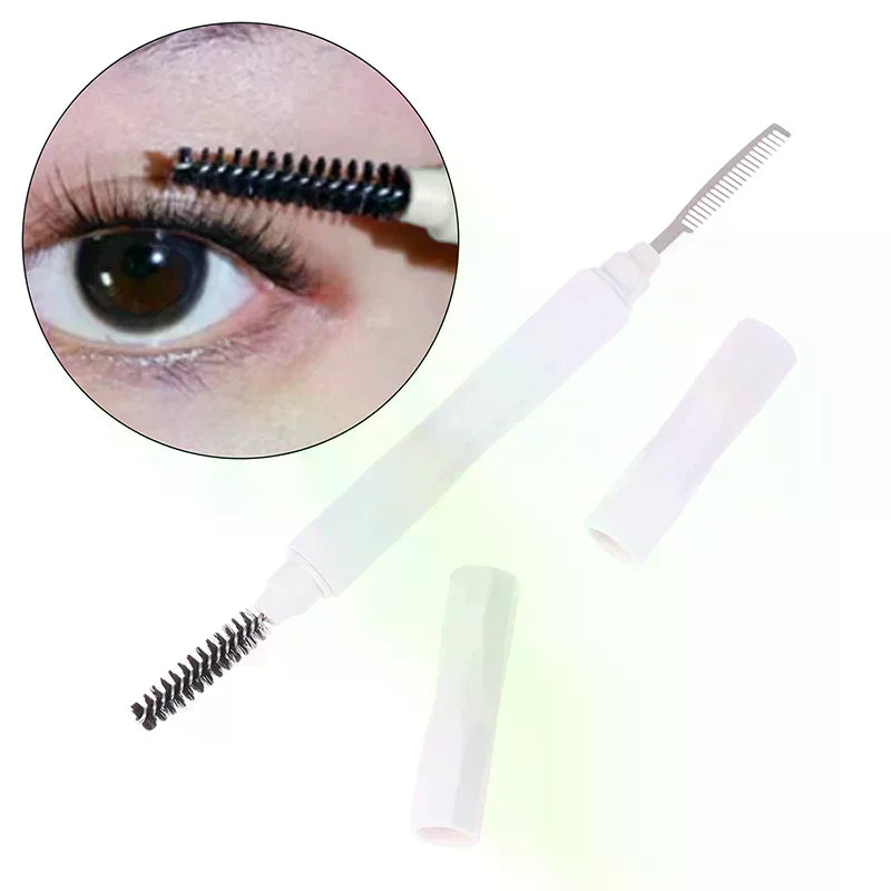 2-in-1 Eyebrow & Eyelash Comb | Spiral Brush Steel Teeth Eyebrow Eyelash Comb QXL