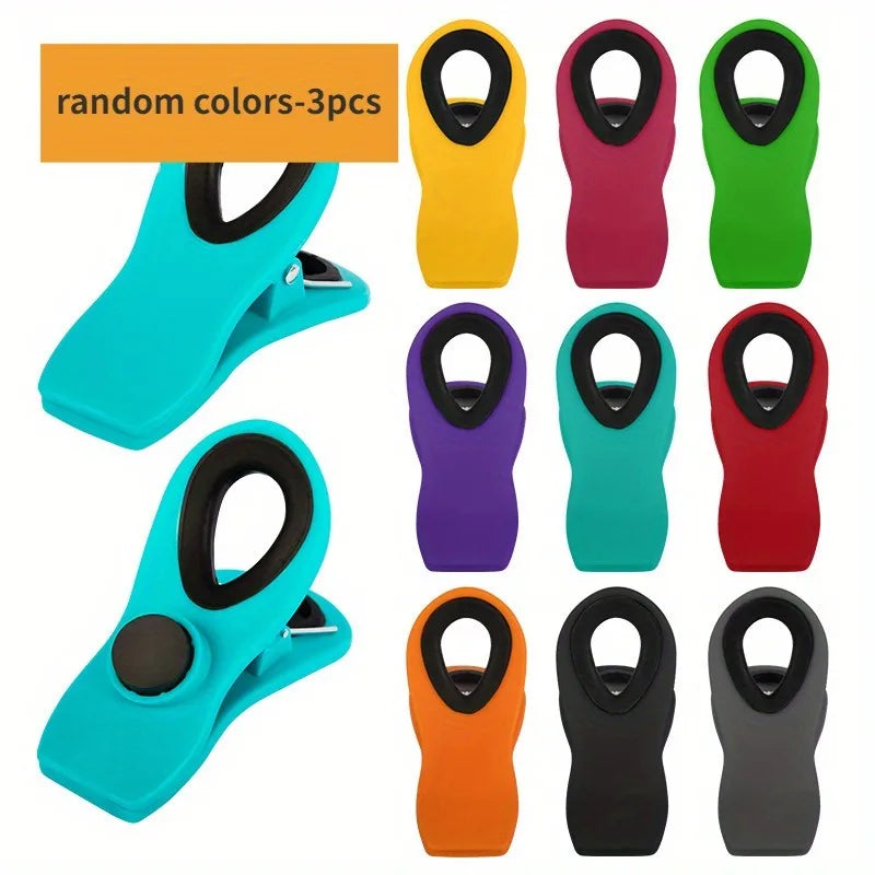 Magnetic Food Bag Clips | Airtight Reusable Snack Sealer Set Food Bag Clips QXL