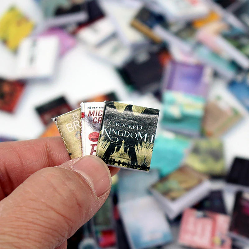 100-Pack 1:12 Miniature Books for Dollhouse Decor & Scenes Dollhouse Miniatures QXL