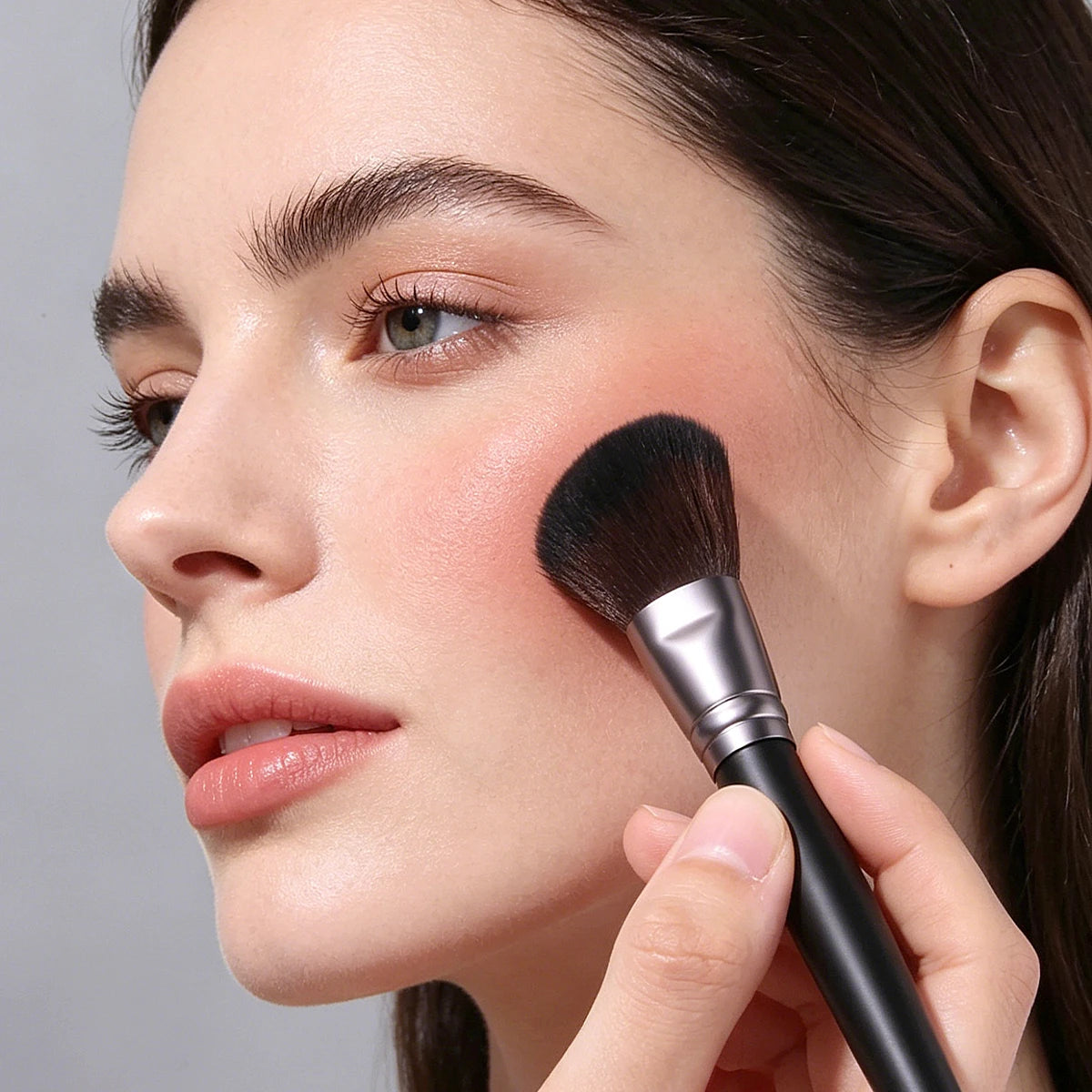KOSSHOW Angled Blush Brush – Soft Nylon, Wood Handle Angled Blush Brush QXL