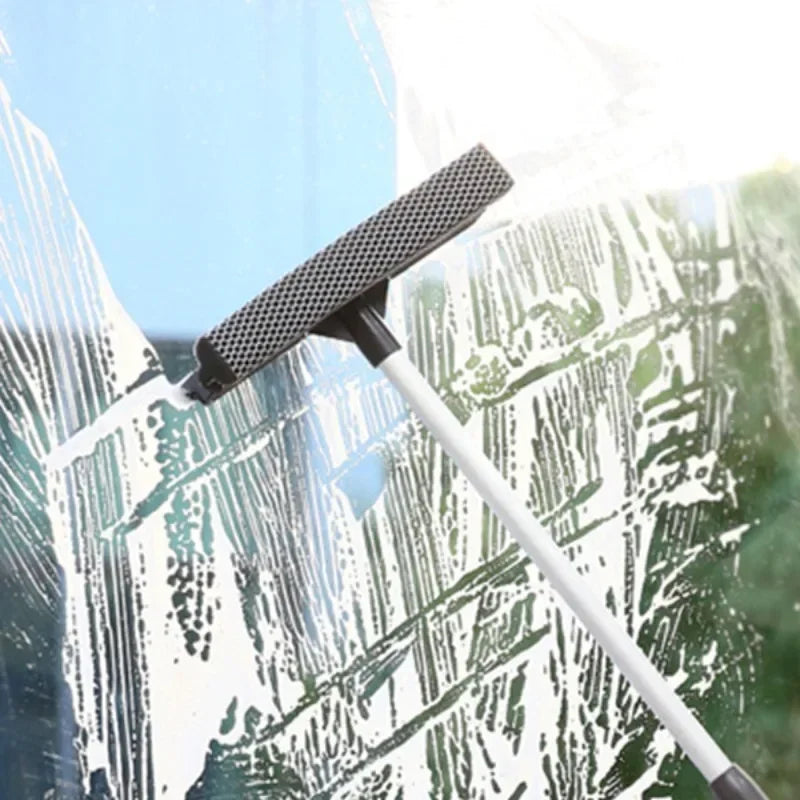 2-in-1 Retractable Window Squeegee & Brush Cleaning Tool Window Squeegee Tool QXL