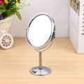 3-Inch Double-Sided Rotatable Desktop Makeup Mirror | Silver Desktop Makeup Mirror QXL Oval